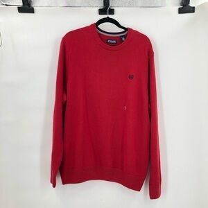 CHAPS Mens NWOT Red Cotton Classic Crewneck Sweater Size XL